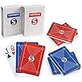 100% Plastic Playing Card Set, Jumbo Index,2 Deck Card, Poker Size, Superior Flexibility and Durability, Waterproof & Washable, Professional Playing Cards for Texas Hold’em Poker