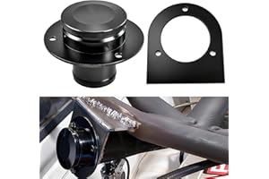 17‑2530 Remote Fuel Tank Filler Neck Kit CNC Machined Billet Aluminum Neck with Matching Gas Cap & Weld‑On Steel Bracket Fits