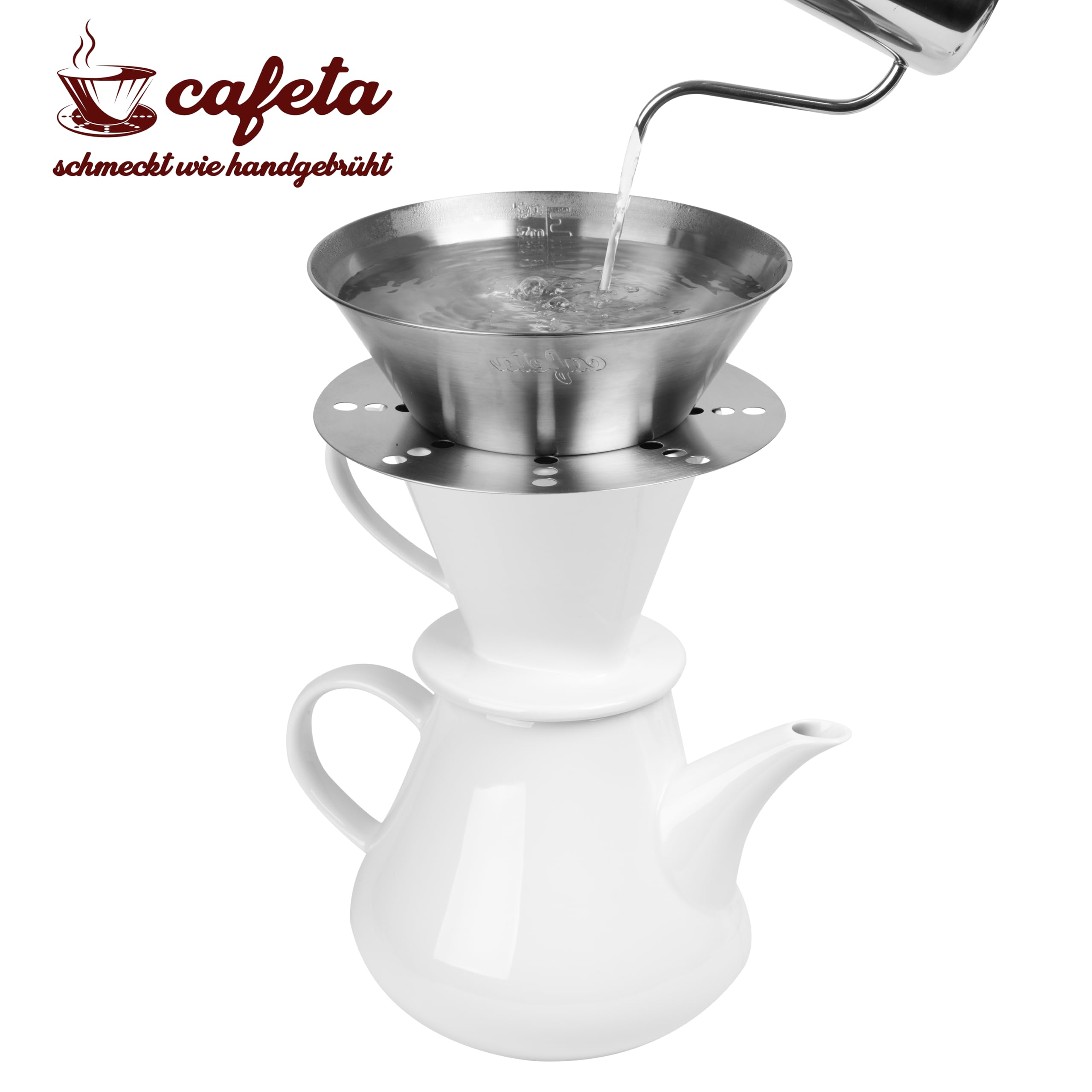 Brühhilfe für aromatischen Filterkaffee | für Kaffeefilter Größe 4 und 6 3
