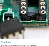 sourcing map 60Pcs 8 Pin DIP IC Chip Socket Adapter 2.54mm Pitch Soldering Flat view 5