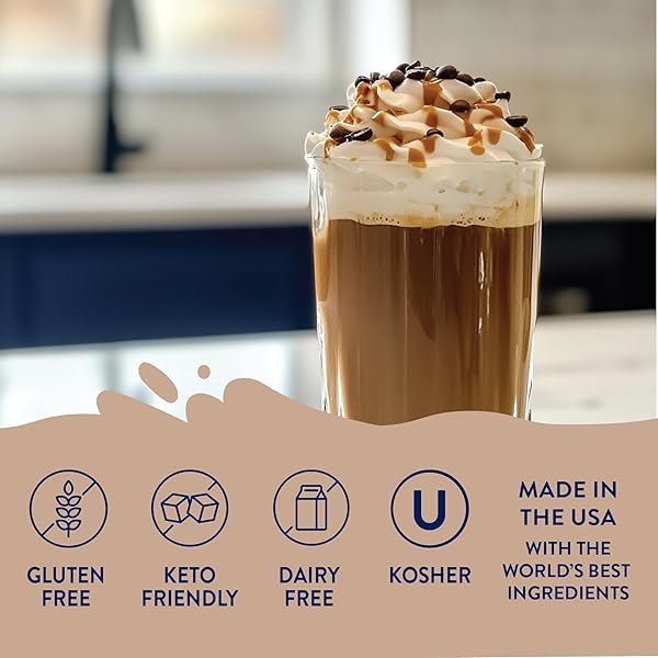 JORDAN’S SKINNY SYRUPS SUGAR FREE COFFEE SYRUP, SALTED CARAMEL MOCHA FLAVOR DRINK MIX, ZERO CALORIE FLAVORING FOR LATTES, PROTEIN SHAKE, FOOD & MORE, GLUTEN FREE, KETO FRIENDLY, 25.4 FL OZ, 1 PACK