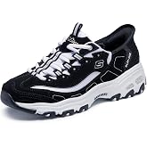 Skechers Women's D'Lites New Classic Sneaker | Hands Free Slip-Ins, Air-Cooled Memory Foam Insole, Cushioned midsole with flexible outsole, Sporty fashion sneaker lace-up