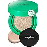 Easydew Mela B Toning Ampoule Cushion - 2-in-1 Korean Skin Care & Face Beauty Makeup - Age-Defying Full Coverage Cushion Foundation with Niacinamide & Hyaluron-Vital C 0.45 oz (#23 Natural)