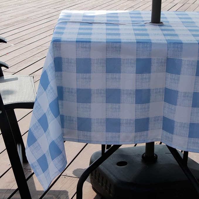 AooHome 60x84 Inch Rectangle Tablecloth with Zipper and