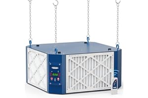 ALORAIR 360 Degree Air Intake System Woodworking Shop Dust Collector - (1350CFM) with Strong Vortex Fan, Garage Works Shop, S