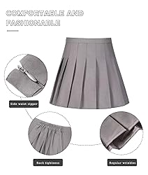 Teen Girls Novelty Pleated Skirt High Waisted Golf