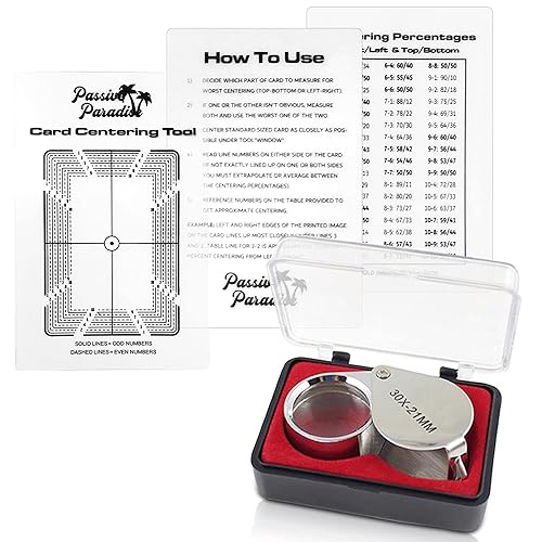 Passive Paradise Card Grading Centering Tool Set for Pokemon - Magnifying Tool & Cleaning Cloth Included - Trading Card Submission Pre-Inspection Kit in Kenya | Whizz Trading Cards & Accessories Passive Paradise Card Grading Centering Tool Set for Pokemon - Magnifying Tool & Cleaning Cloth Included - Trading Card Submission Pre-Inspection Kit in Kenya | Whizz Trading Cards & Accessories
