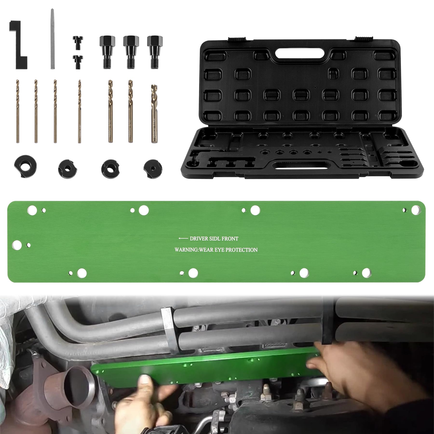 Photo 1 of (incomplete)(see images) GOKESHFLY Exhaust Manifold Template Removal Kit 71500, Compatible with Dodge 5.7L Hemi Motors - 