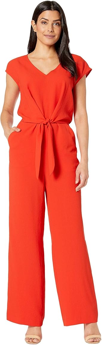 vince camuto orange jumpsuit
