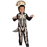 Triceratops Fossil Costume for Toddlers - Hooded Jumpsuit with Fiber-Filled Tail & Foam Details