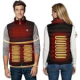 HWV Heated Vest for Men, Electric Vest for Men with 10000mAh Battery Pack Included, Lightweight Men's Heated Vest(M-XXL)