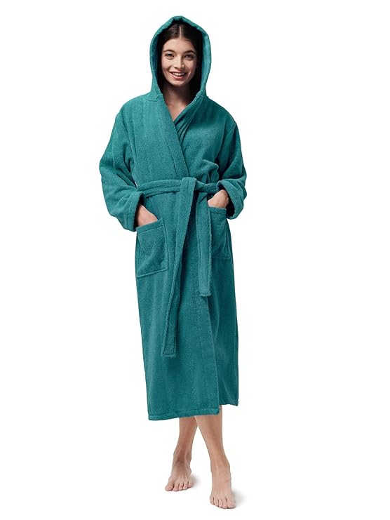 SIORO Terry Cloth Robe for Women Long Cotton Towel Bathrobe Soft Warm