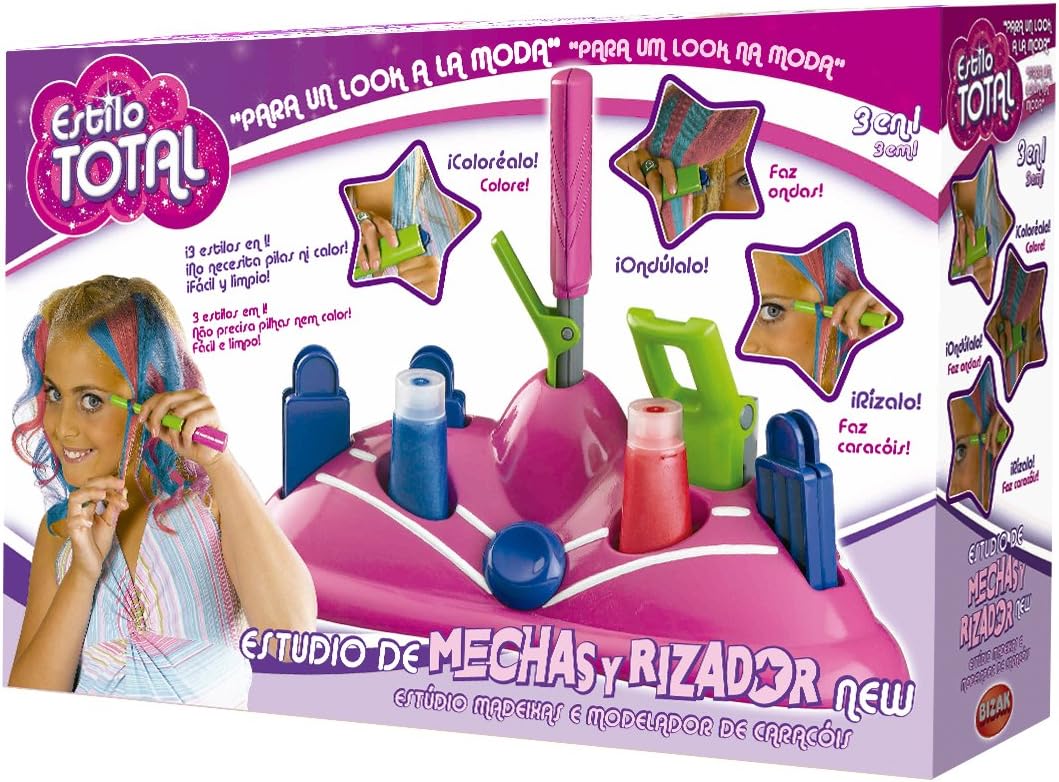 Bizak 35005027 Estudio Mechas Y Rizador New estilo total Study Wicks and Curler, Multicoloured, Sin Talla