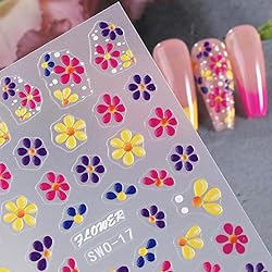 Flower Daisy Nail Stickers Summer Flowers Nail Art