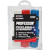 Professor P-Tac Pickleball Paddle Overgrip &ndash; Max Tacky, Moisture-Wicking Grip Tape for Pickleball Paddles in 6 &amp; 12 Packs, Anti-Slip &amp; Durable Overgrip for Control &amp; Enhanced Performance
