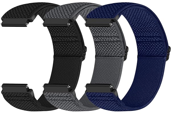 Runostrich Quick Release Nylon Watch Band - Choice of Width - 18mm, 19mm, 20mm, 22mm, 24mm Elastic Watch Straps Adjustable St