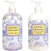 Greenwich Bay Trading Hand Soap & Hand and Body Lotion, 16 Ounce, 2 pack Bundle Set (Lavender Chamomile)