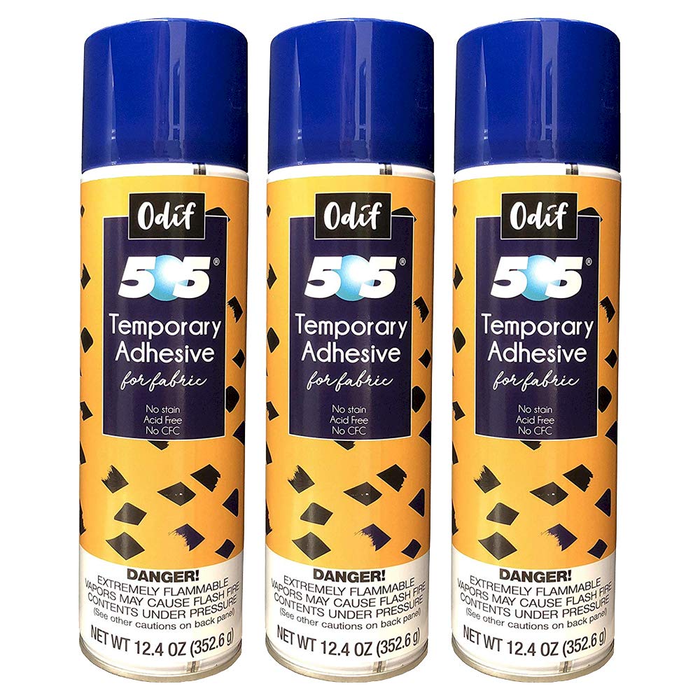 USA 505 Spray & Fix Temporary Fabric Adhesive 3/Pk-12.4oz, 3 Pack