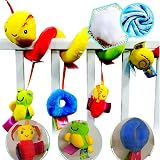 zhongdada Spiral Pram Stroller Crib Toy Plush Rattle Sensory 0-12 Months Boys view 3