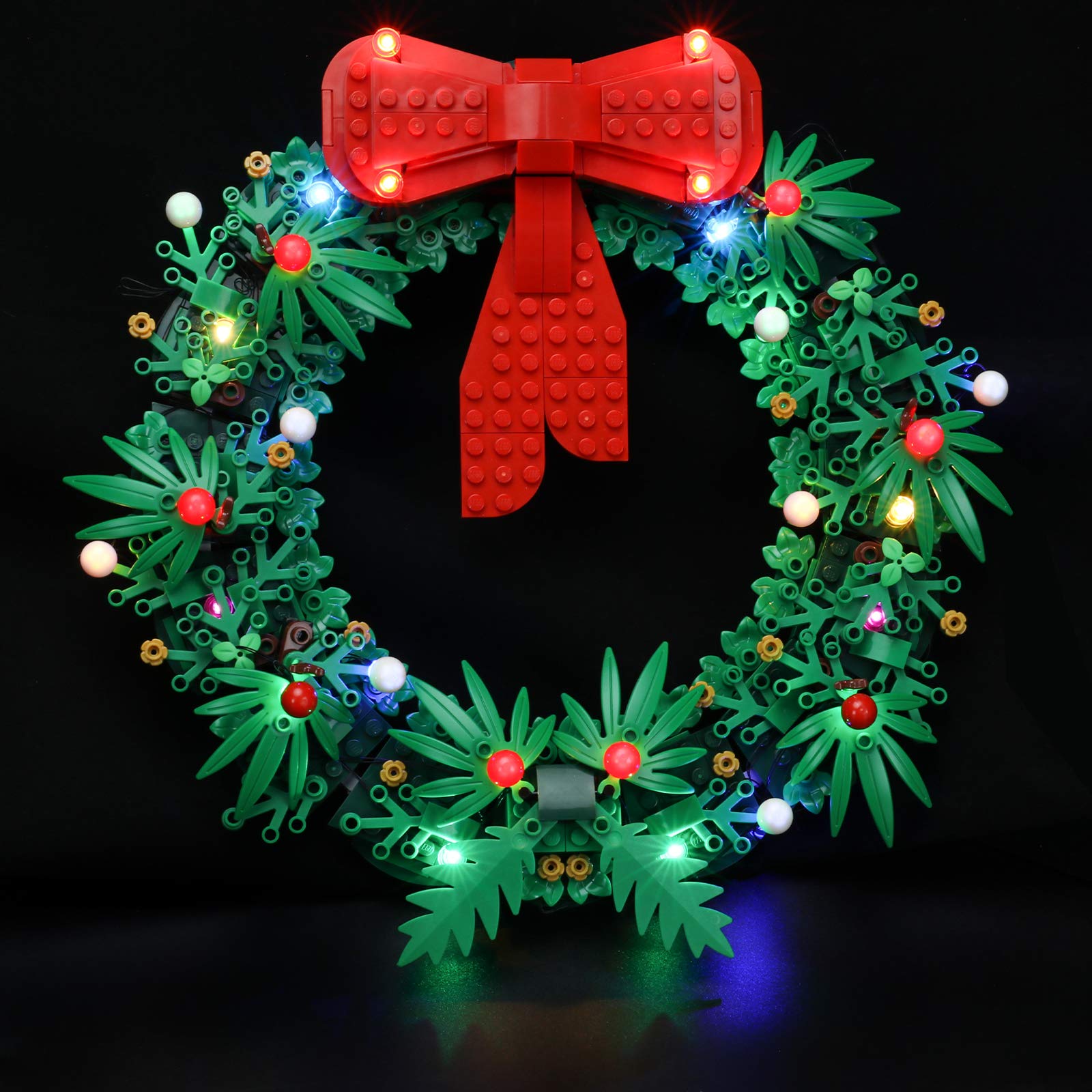 MENZAVA LED Light Set Compatible with LEGO 40426 Christmas Wreath 2-in-1 Building Blocks Model - Model Set NOT Included
