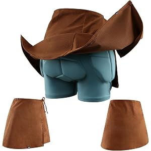 Bumsaver Women's Protective Skirt with Padded Shorts - Shock-Absorbing Hip & Tailbone Cushion Skirt, Wrap Drawstring A-Line R