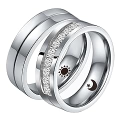 Aeici Stainless Steel Matching Rings for Couples