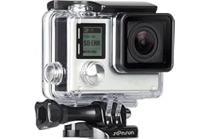 SOONSUN Standard Protective Waterproof Dive Housing Case for GoPro Hero 3/3+/4 Black Silver Camera - 40 Meters (131 Feet) Underwater Photography