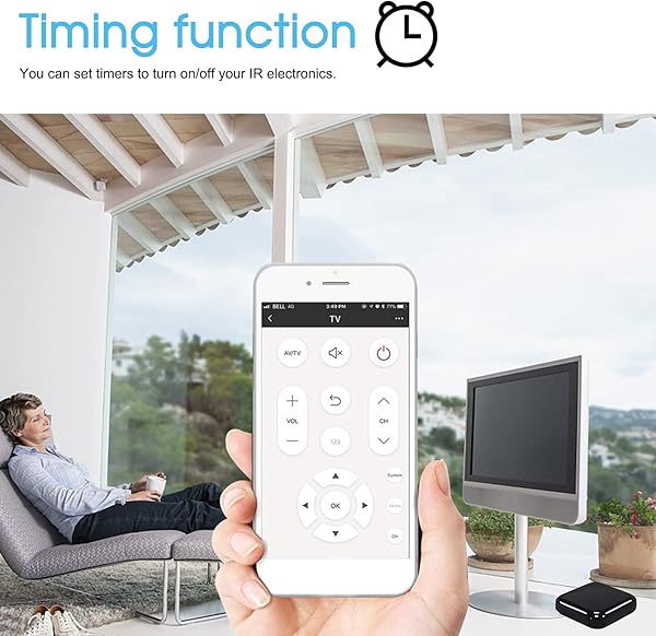 Walmeck WiFi IR Fernbedienung IR Steuerung Wi Fi 24 GHz aktiviert Infrarot Universalfernbedienung fr TV DVD mit Klimaanlage mit Tuya Smart Life App Kompatibel mit Alexa Google Home Voice Control