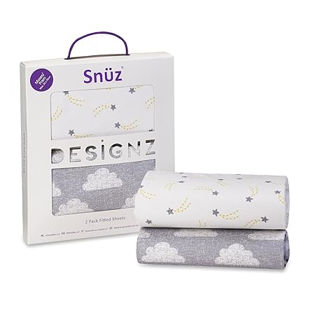 snuz Moses Korb/Kinderwagen Spannbettlaken, 2 Stück