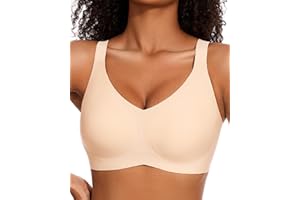 Gailife Wireless Jelly Bra Support Bra for Women Seamless No Underwire Comfort Push-Up Full Coverage T-Shirt Bra