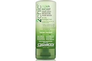 GIOVANNI Ultra-Moist Deep, Deep Moisture Hair Mask - Avocado & Olive Oil, Creamy Hydration Formula, Enriched with Aloe Vera, Shea Butter, Botanical Extracts, No Parabens, Color Safe - 5 oz