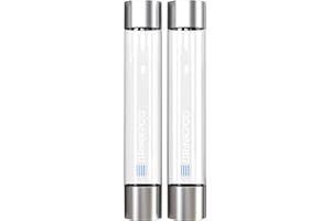 DRINKPOD Fizzpod 32 Oz Slim Design Water Bottles - 2 Pack (Silver)