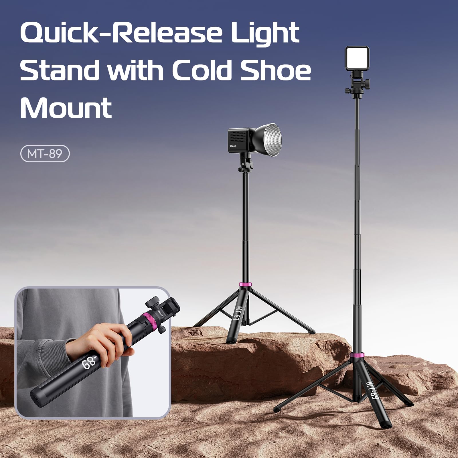 ULANZI MT-89 Extendable Tripod Aluminum, 82