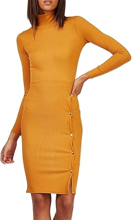 high neck mini bodycon dress
