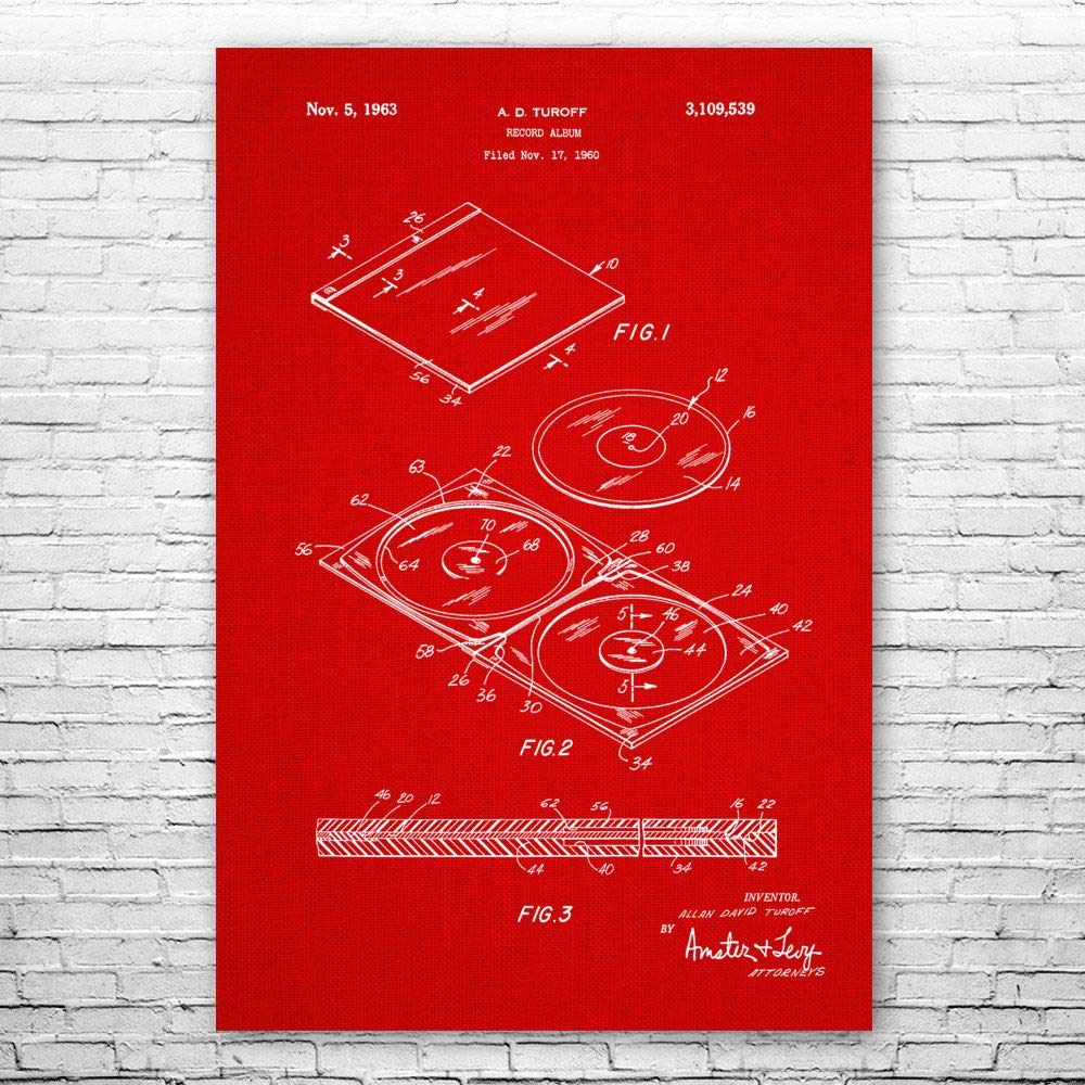 Patent Earth CD Case Poster Print, DJ Gift, Studio Decor, Cd Wall Art, Producer Gift, CD Blueprint, 