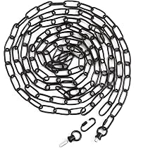 Eumyviv 2-Pack 19ft Heavy-Duty Chain For Light Fixtures – Supports 65 Lbs, Black, Adjustable For High Ceilings Or Pendants