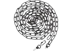 Eumyviv 15ft Heavy Duty Chain for Light Fixture, Pendant Light Extra Chain Permits Installation of Chain-Hung Fixtures on High Ceilings with Max Fixture Weight of 65 Pounds, Black, L0460