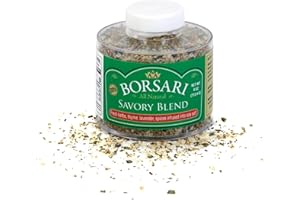 Borsari Savory Seasoned Salt Blend - Gourmet Sea Salt With Fresh Herbs and Spices - Gluten Free All Natural Keto Friendly All Purpose Seasoning With Thyme and Lavender - 4 oz Shaker Bottle