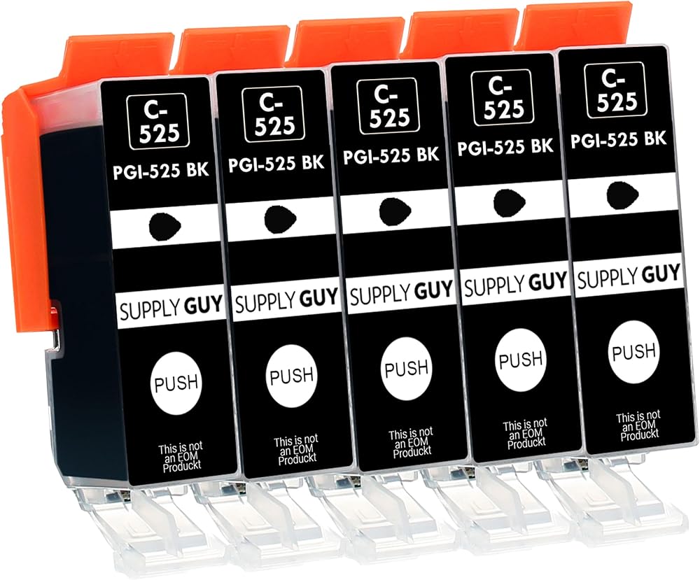 Supply Guy 5x PGI-525 PGBK Black XXL Ink Cartridges for Canon Pixma IP4850 MG