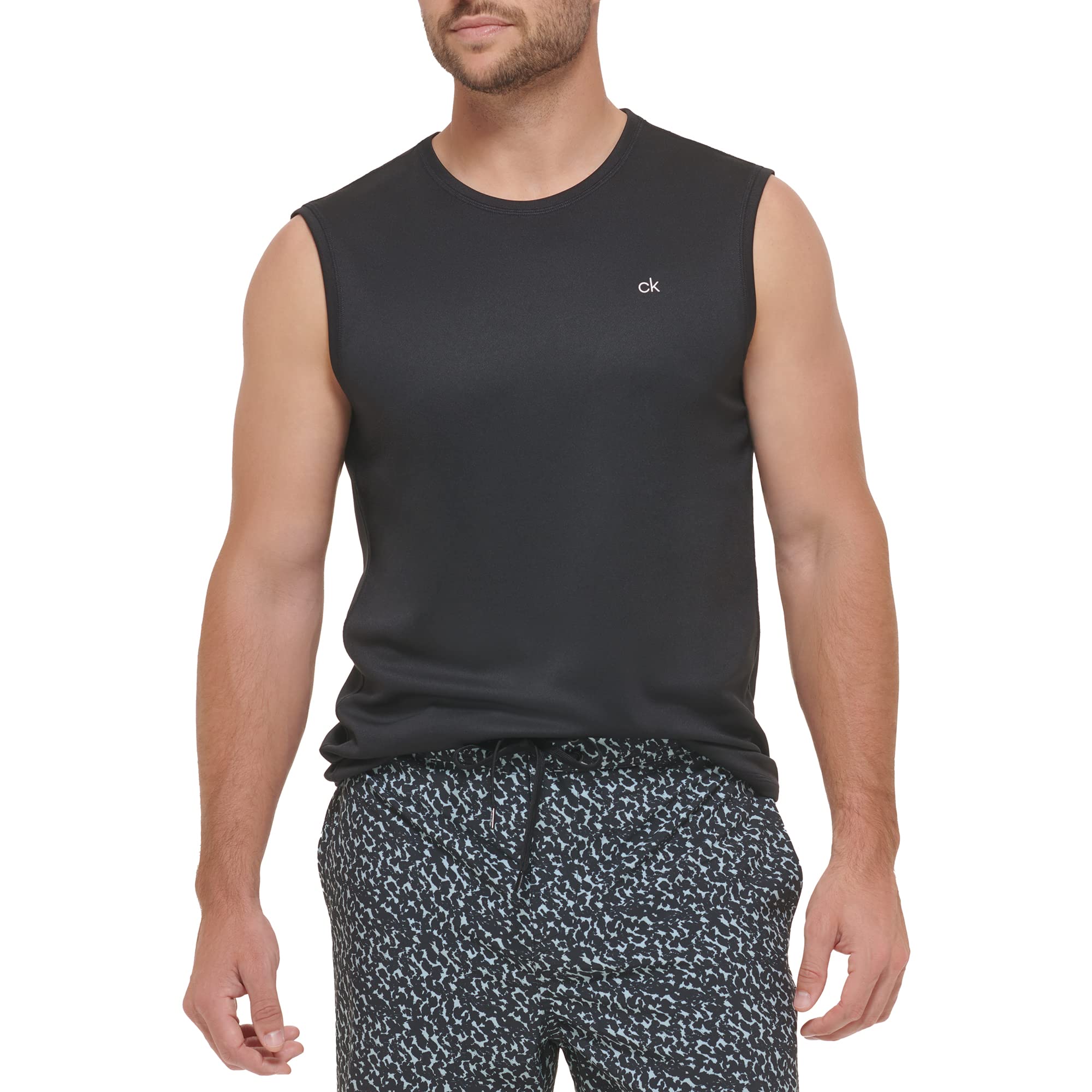 Calvin Klein Men's Standard UPF 40+ Sleeveless Quick Dry Swim Shirt