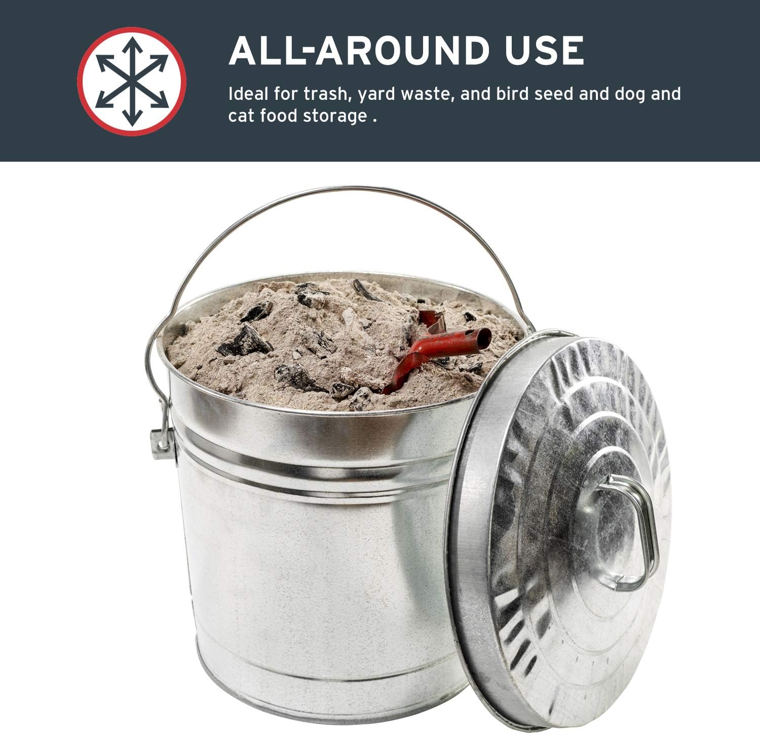Behrens Galvanized Steel Can with Locking Lid 6 Gallon: Garden & Outdoor