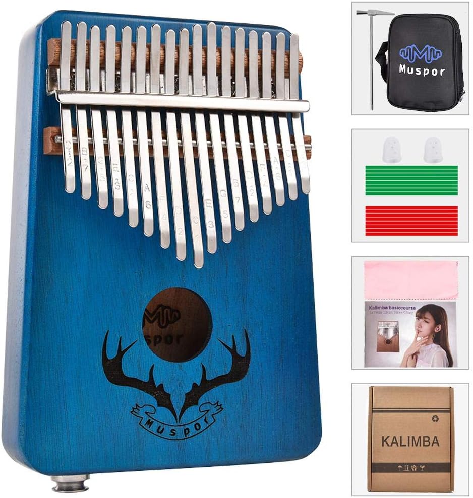 ditional Calmson 17 Keys Kalimba, 185 x 115 x 35mm Solid Mahogany Muspor EQ Thumb Finger Piano with Built-in Pickup consistent