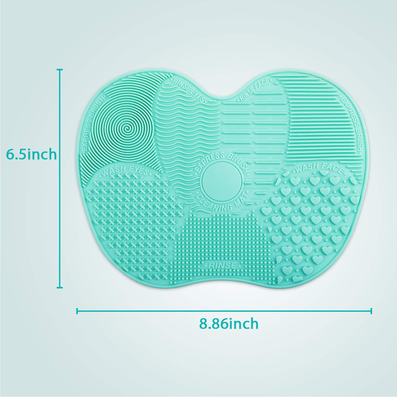 2-Pack Brush Cleaning Mats, Easkep Makeup Cleaner Pad Portable Washing Tool Scrubber with Suction Cup Set of 2 Cosmetic Silicone (Green+Green): Beauty