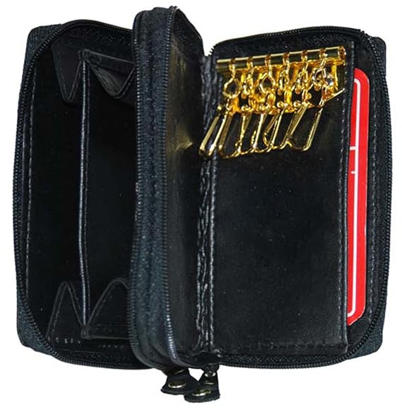 Genuine Leather Zipper Key Chain Holder Wallet 212CF at Amazon Men’s