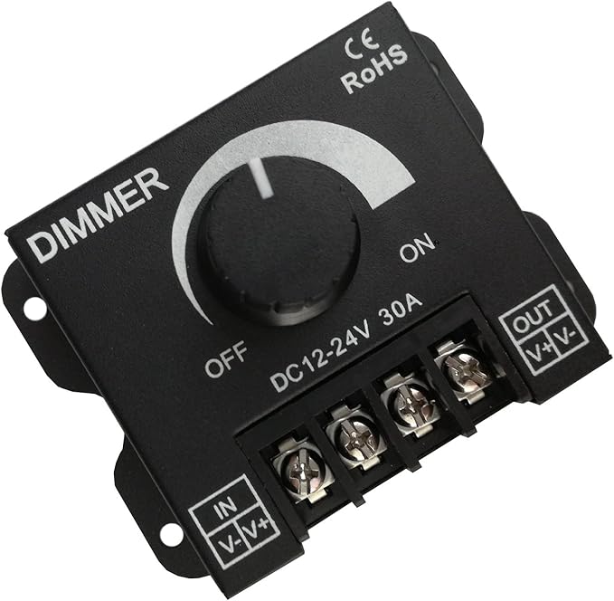 DC1224V 30A Stepless Adjustable LED Dimmer Switch for Controlling