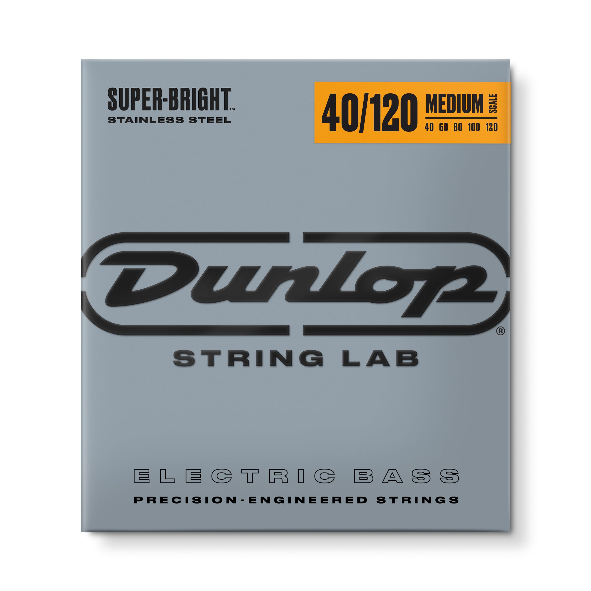 Jim Dunlop Super Bright Stainless Steel Medium Scale Bass Strings 40-120 | 5-String Image