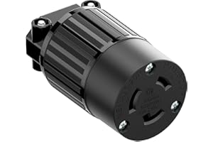 NEMA L6-20R Locking Plug Receptacle, Twist Lock L6-20 20Amp 250Volt Female Plugs, Industrial Grade Female 20A/250V, (ETL List