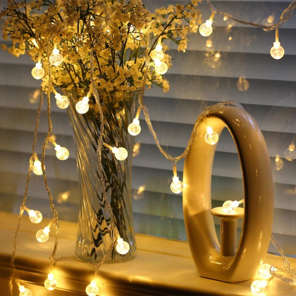 Bola de cristal Luces LED de cuerda Guirnalda Bolas Iluminación de