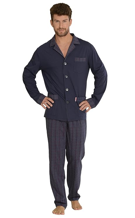 FOREX Lingerie edler Herren-Pyjama aus 100% Baumwolle Schlafanzug Hausanzug im tollen Design