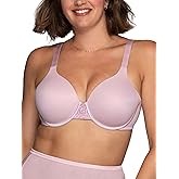 Vanity Fair Women's Full Figure Beauty Back Smoothing Bra, 4-Way Stretch Fabric, Lightly Lined Cups up to H, Underwire - Poetic Purple, 38C